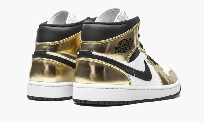 Кроссовки Air Jordan 1 Mid SE «Metallic Gold» желтый