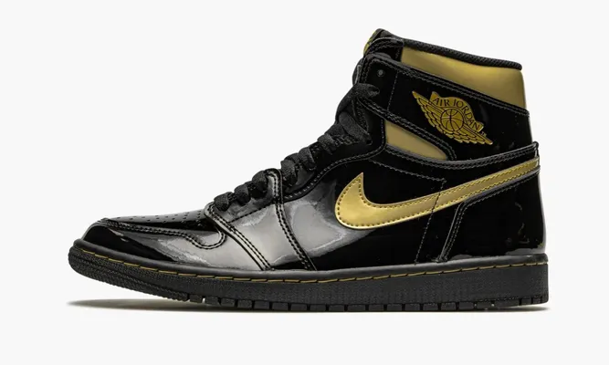 Кроссовки Air Jordan 1 High OG «Black Metallic Gold» желтый