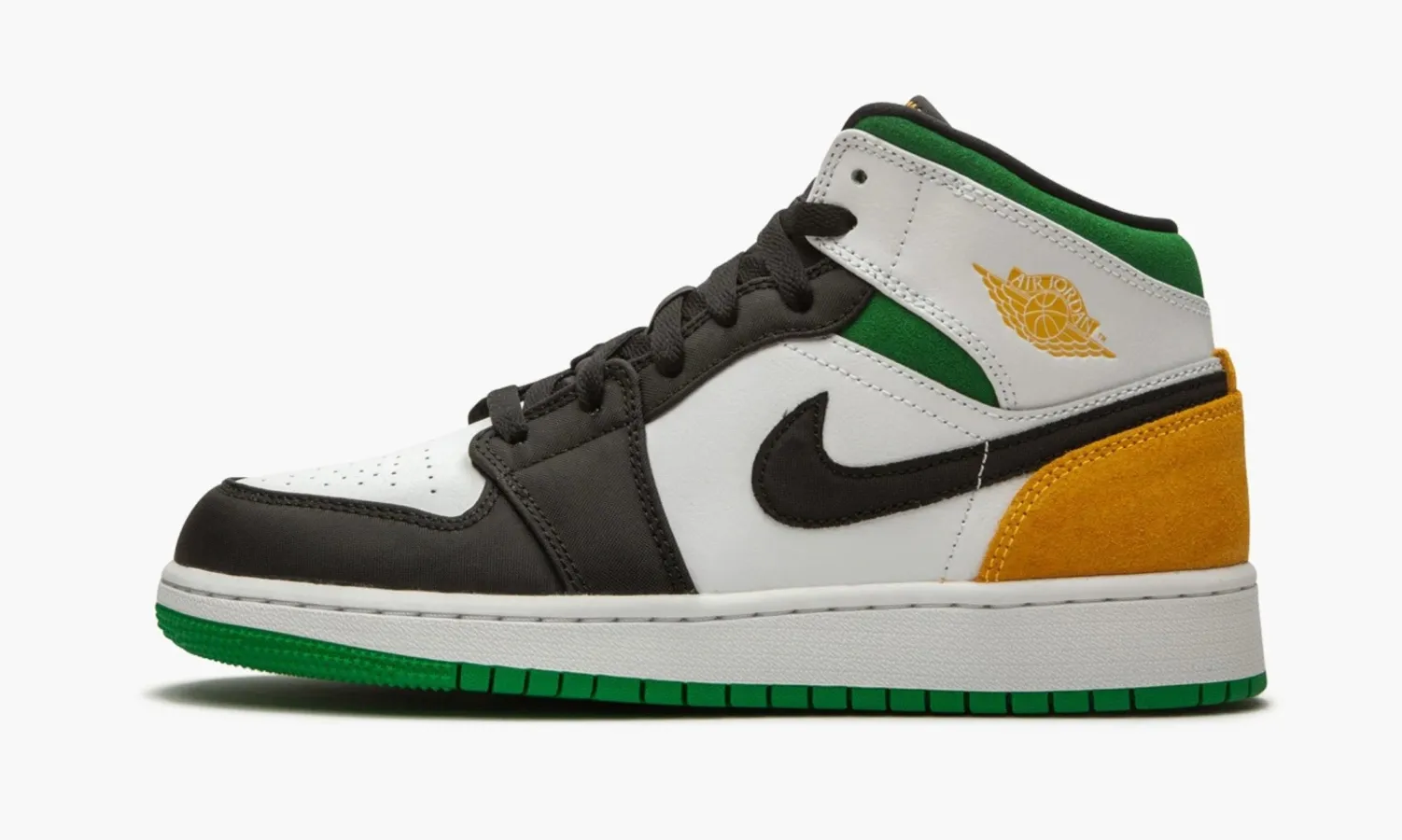 Air Jordan 1 Mid SE GS «Laser Orange / Lucky Green»