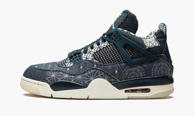 Кроссовки Air Jordan 4 Retro SE «Sashiko» синий