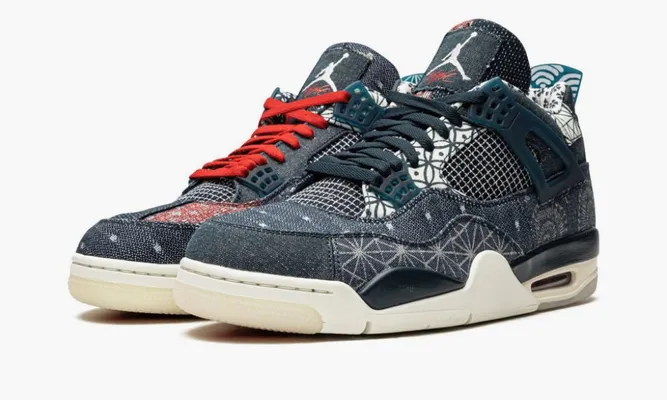 Кроссовки Air Jordan 4 Retro SE «Sashiko» синий