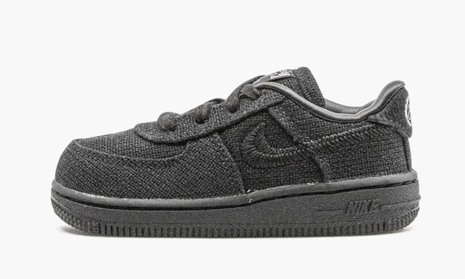 Для самых маленьких Nike Air Force 1 Low TD «Stussy - Black» Kids черный