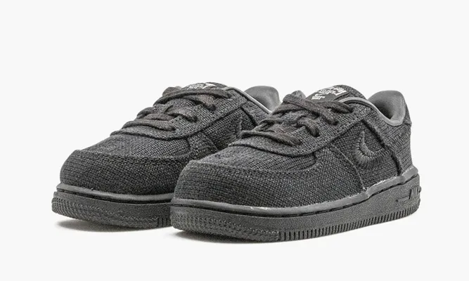 Для самых маленьких Nike Air Force 1 Low TD «Stussy - Black» Kids черный