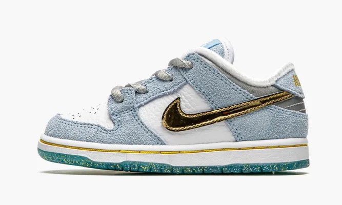 Для самых маленьких Nike SB Dunk Low Pro Qs TD «Sean Cliver - Holiday Special» Kids lightBlue