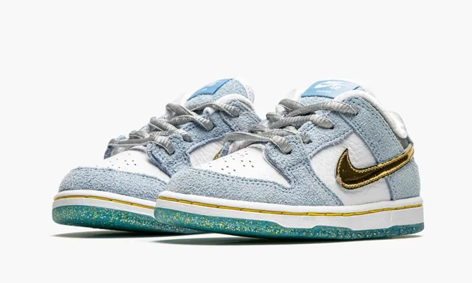 Для самых маленьких Nike SB Dunk Low Pro Qs TD «Sean Cliver - Holiday Special» Kids lightBlue