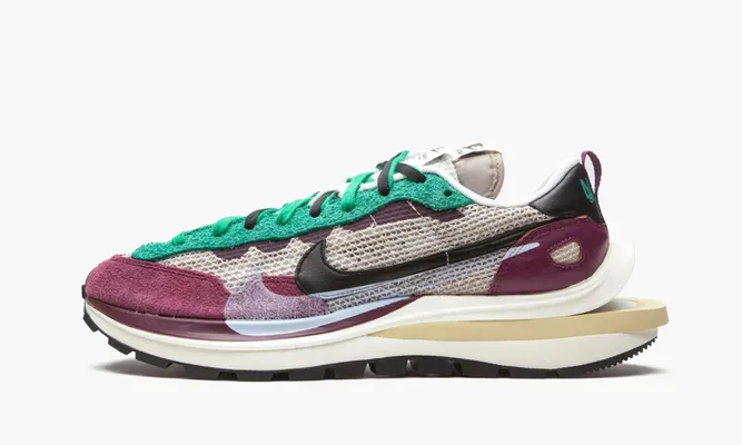 Кроссовки Nike Sacai Vaporwaffle «Villain Red Neptune Green» фиолетовый