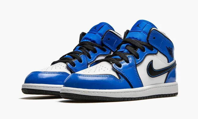 Для самых маленьких Air Jordan 1 Mid SE PS «Signal Blue» Kids синий