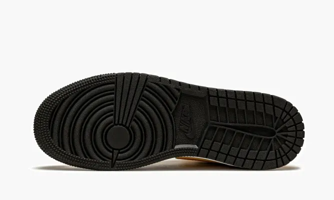 Кроссовки Air Jordan 1 Mid GS «White / University Gold» белый
