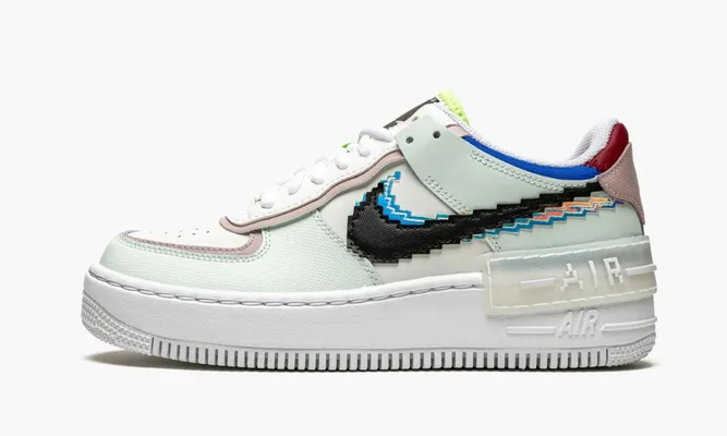 Кроссовки Nike Air Force 1 Low Shadow WMNS «Pixel Swoosh» белый