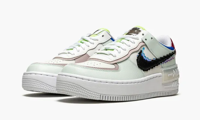 Кроссовки Nike Air Force 1 Low Shadow WMNS «Pixel Swoosh» белый