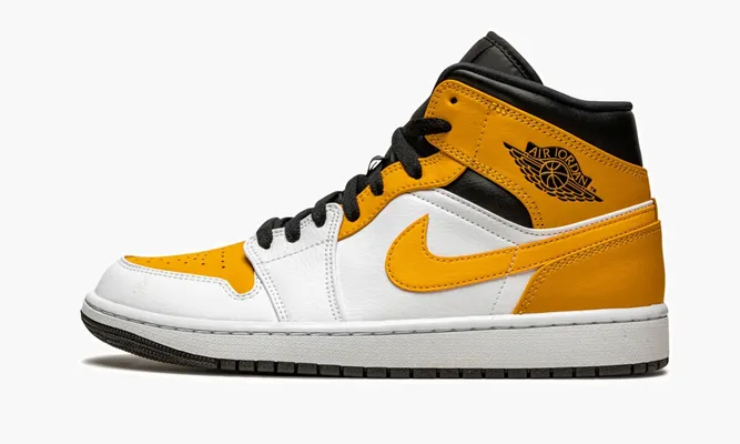 Кроссовки Air Jordan 1 Mid «University Gold» белый