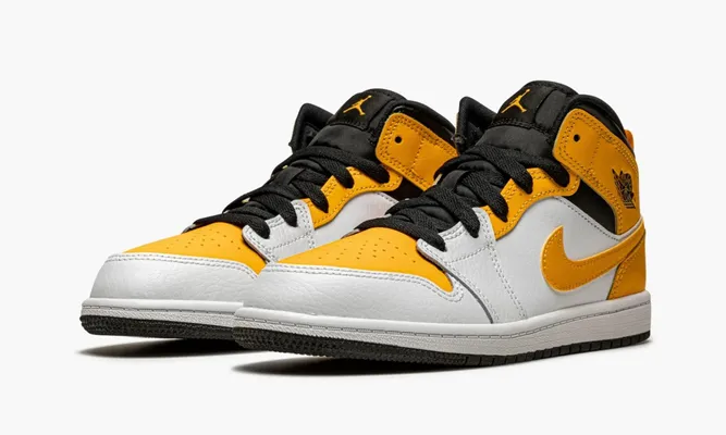 Для самых маленьких Air Jordan 1 Mid PS «University Gold» Kids желтый