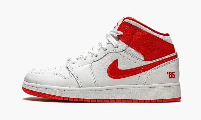 Кроссовки Air Jordan 1 Mid GS «85» белый