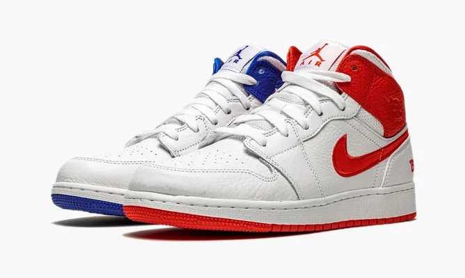 Кроссовки Air Jordan 1 Mid GS «85» белый