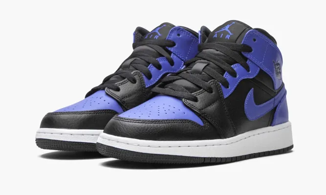 Кроссовки Air Jordan 1 Mid GS «Royal 2020» синий