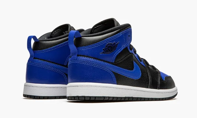 Для самых маленьких Air Jordan 1 Mid PS «Hyper Royal / Black» Kids синий