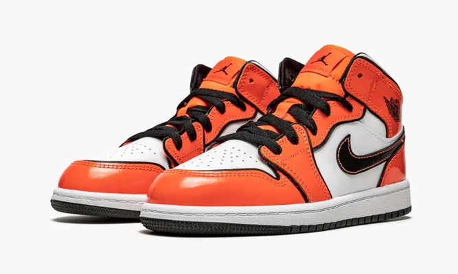 Для самых маленьких Air Jordan 1 Mid SE PS «Turf Orange» Kids оранжевый