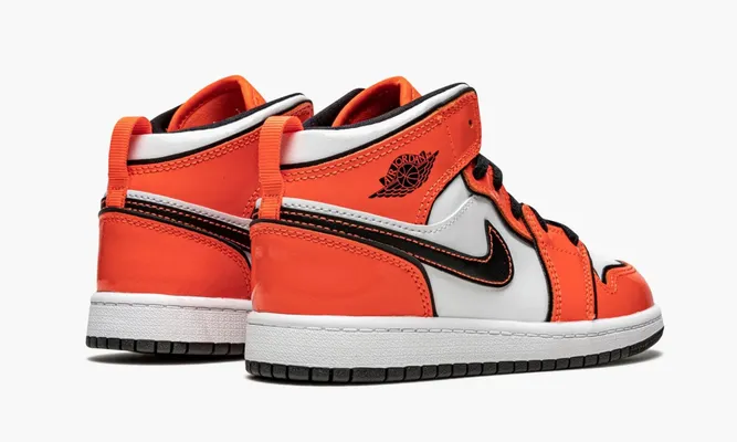 Для самых маленьких Air Jordan 1 Mid SE PS «Turf Orange» Kids оранжевый