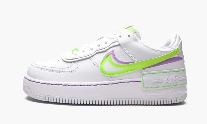 Кроссовки Nike Air Force 1 Low Shadow WMNS «Electric Green» белый