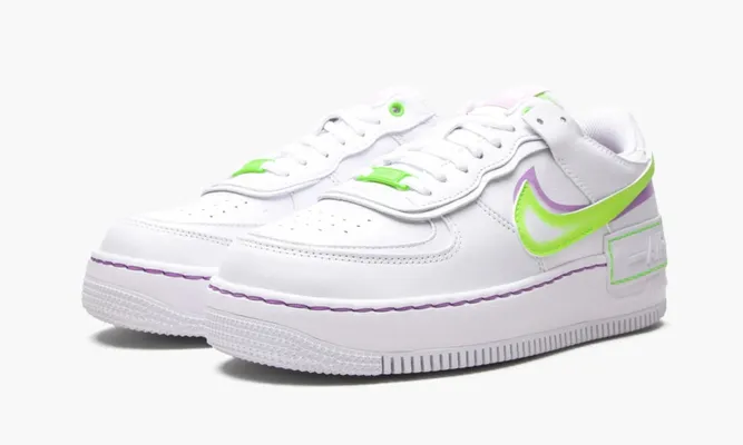Кроссовки Nike Air Force 1 Low Shadow WMNS «Electric Green» белый
