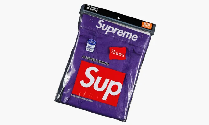 Одежда Nike Supreme Hanes Boxer Briefs 2 Pack «Purple» фиолетовый