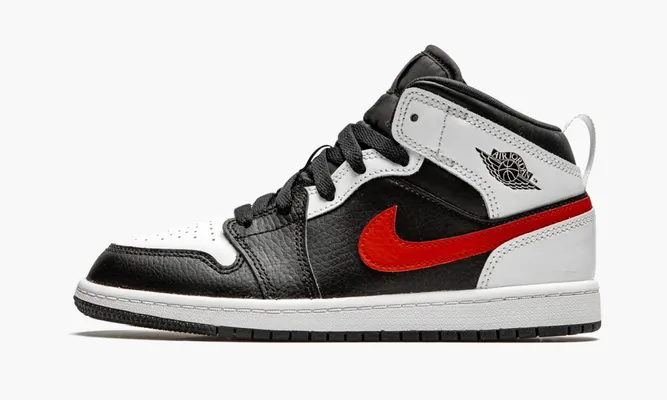Для самых маленьких Air Jordan 1 Mid PS «Chile Red» Kids черный