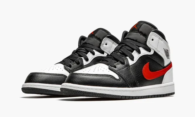 Для самых маленьких Air Jordan 1 Mid PS «Chile Red» Kids черный
