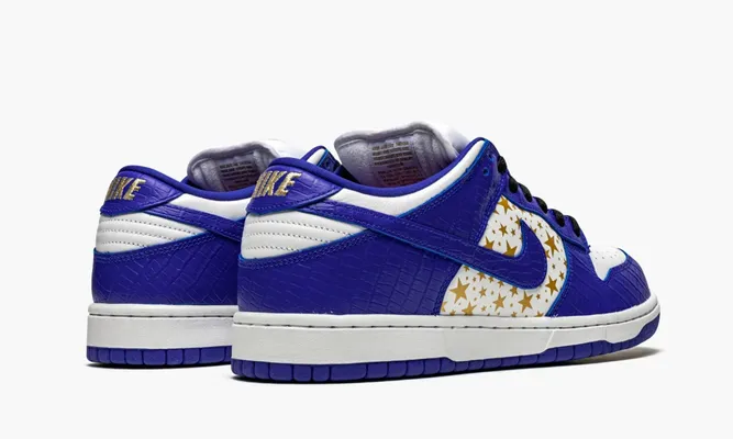 Кроссовки Nike SB Dunk Low «Supreme - Stars - Hyper Blue» синий