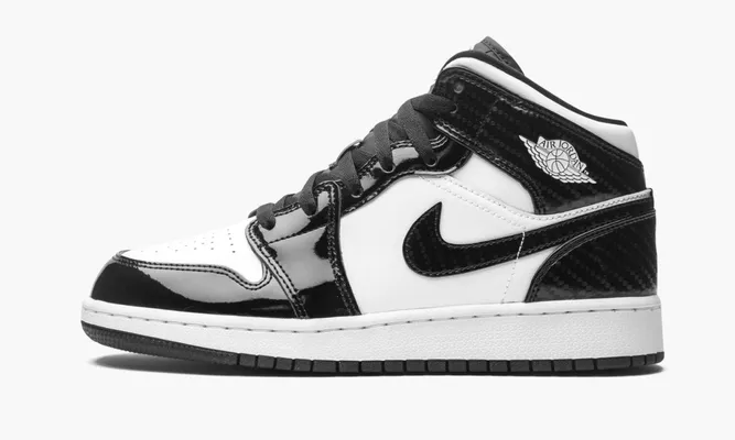 Кроссовки Air Jordan 1 Mid SE GS «Carbon Fiber All-star» черный