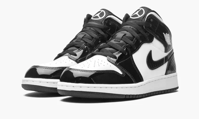 Кроссовки Air Jordan 1 Mid SE GS «Carbon Fiber All-star» черный
