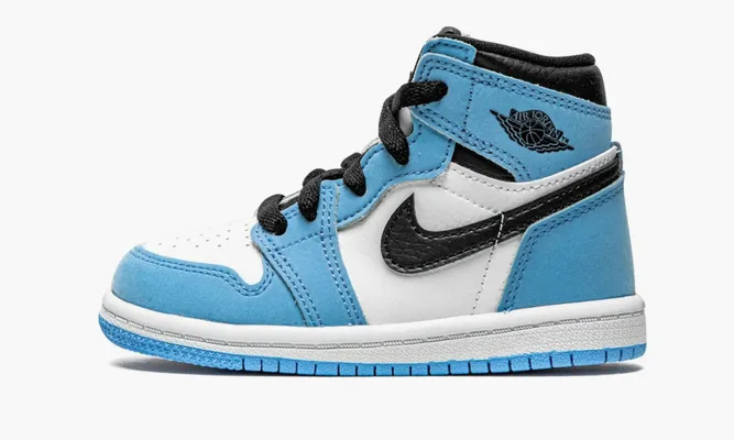 Для самых маленьких Air Jordan 1 Retro High TD «University Blue» Kids lightBlue