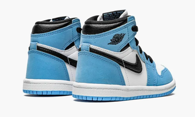 Для самых маленьких Air Jordan 1 Retro High TD «University Blue» Kids lightBlue