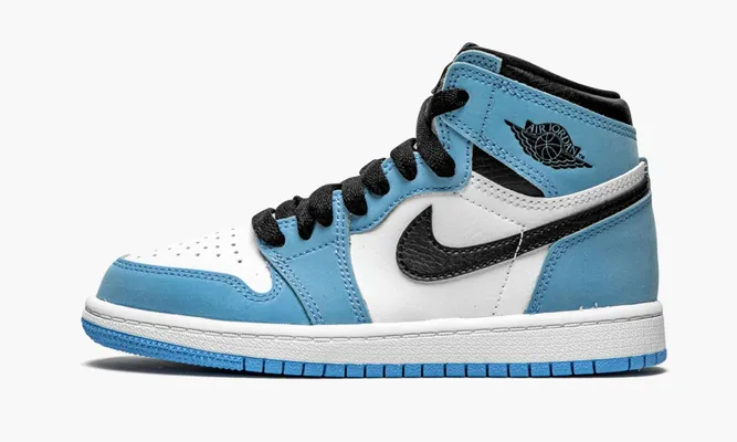 Для самых маленьких Air Jordan 1 Retro High OG PS «University Blue» Kids lightBlue