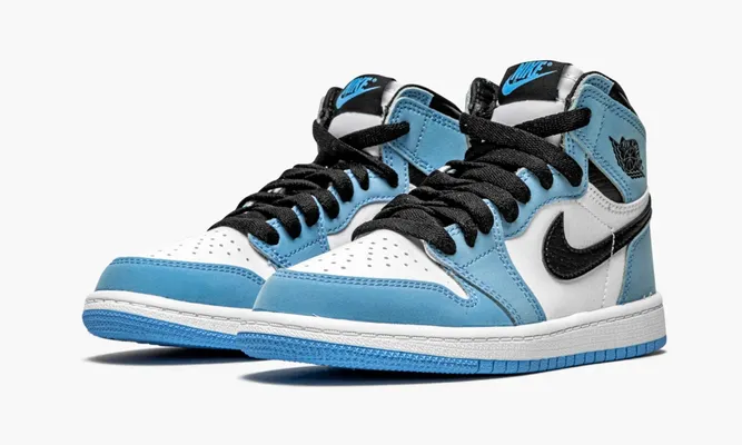 Для самых маленьких Air Jordan 1 Retro High OG PS «University Blue» Kids lightBlue
