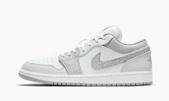 Кроссовки Air Jordan 1 Low PRM «Smoke Grey Elephant» серый,белый