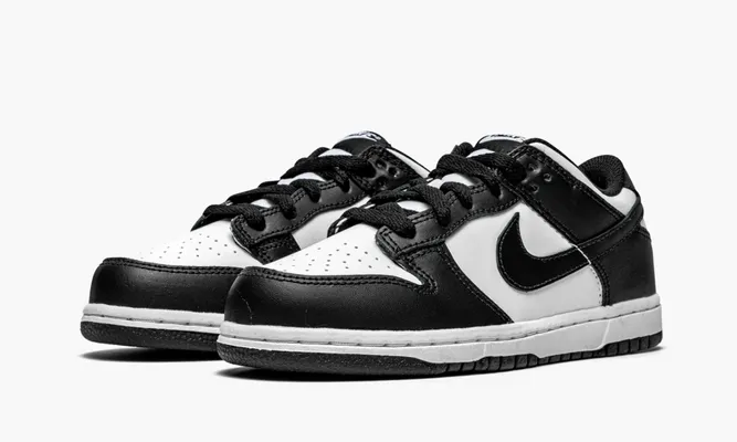 Для самых маленьких Nike Dunk Low PS «Black / White» Kids черный