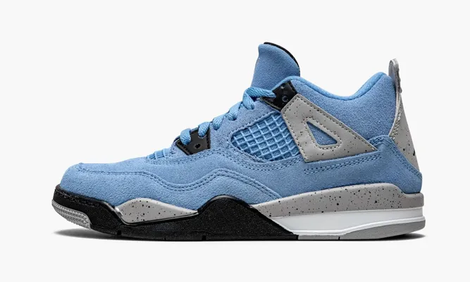Для самых маленьких Air Jordan 4 Retro PS «University Blue» Kids lightBlue