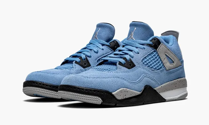 Для самых маленьких Air Jordan 4 Retro PS «University Blue» Kids lightBlue