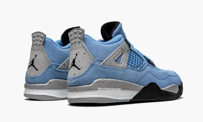 Для самых маленьких Air Jordan 4 Retro PS «University Blue» Kids lightBlue