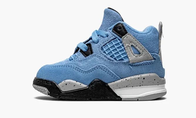 Для самых маленьких Air Jordan 4 Retro TD «University Blue» Kids lightBlue