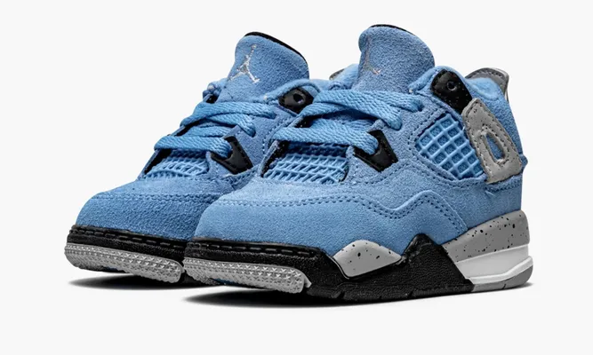 Для самых маленьких Air Jordan 4 Retro TD «University Blue» Kids lightBlue