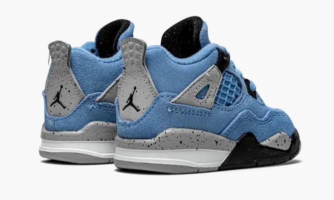 Для самых маленьких Air Jordan 4 Retro TD «University Blue» Kids lightBlue