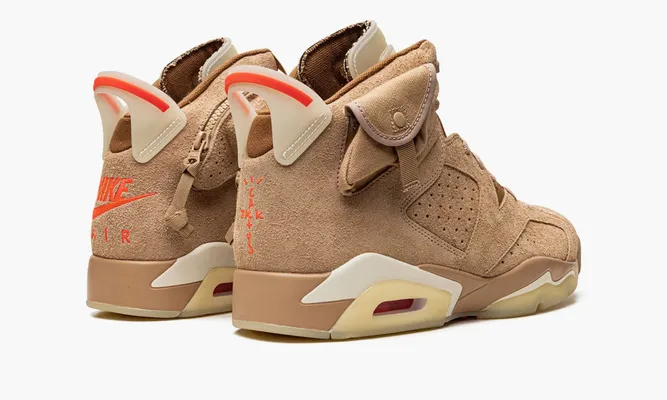 Кроссовки Air Jordan 6 Retro «Travis Scott British Khaki» коричневый
