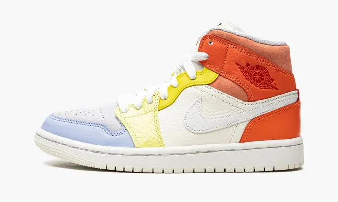 Кроссовки Air Jordan 1 Mid WMNS «To My First Coach» разноцветный