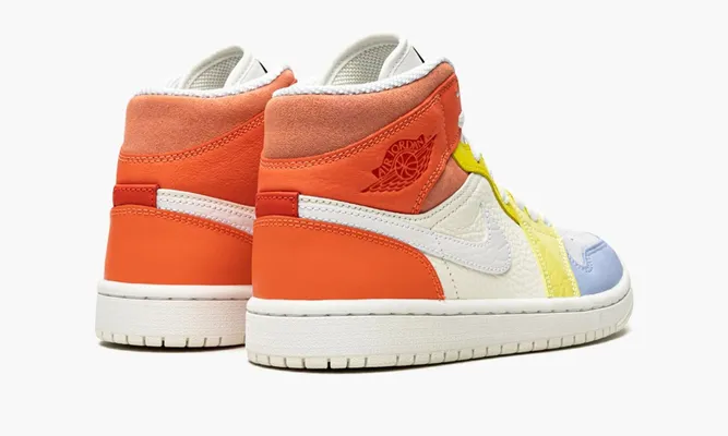 Кроссовки Air Jordan 1 Mid WMNS «To My First Coach» разноцветный