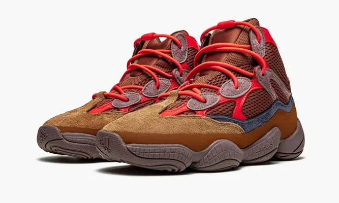 Кроссовки Yeezy 500 High «Sumac» коричневый