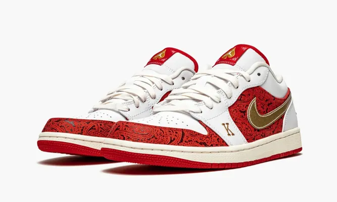 Кроссовки Air Jordan 1 Low «Spades» белый,красный