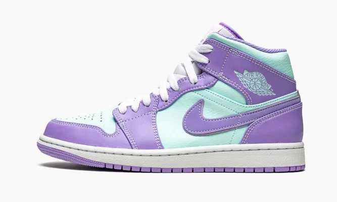 Кроссовки Air Jordan 1 Mid «Purple Aqua» фиолетовый