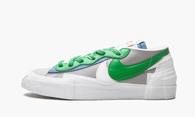 Кроссовки Nike Sacai Blazer Low «Medium Grey Classic Green» серый,белый