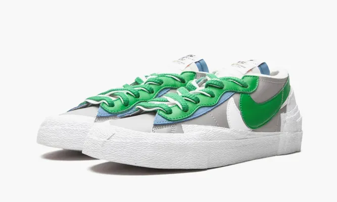 Кроссовки Nike Sacai Blazer Low «Medium Grey Classic Green» серый,белый